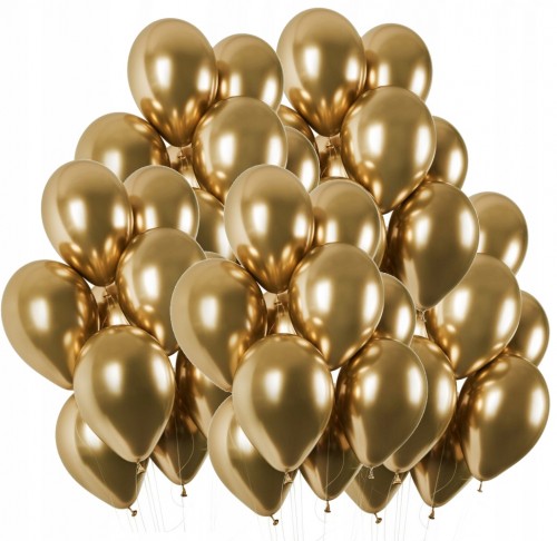 Balony Glossy w kolorze złotym 50 szt